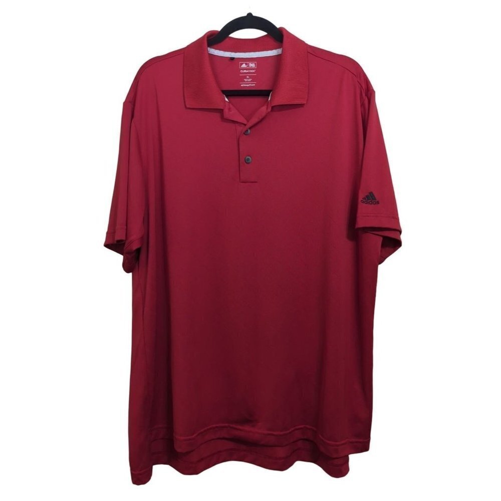 Adidas Men's Red Climacool golf shirt Size XL
